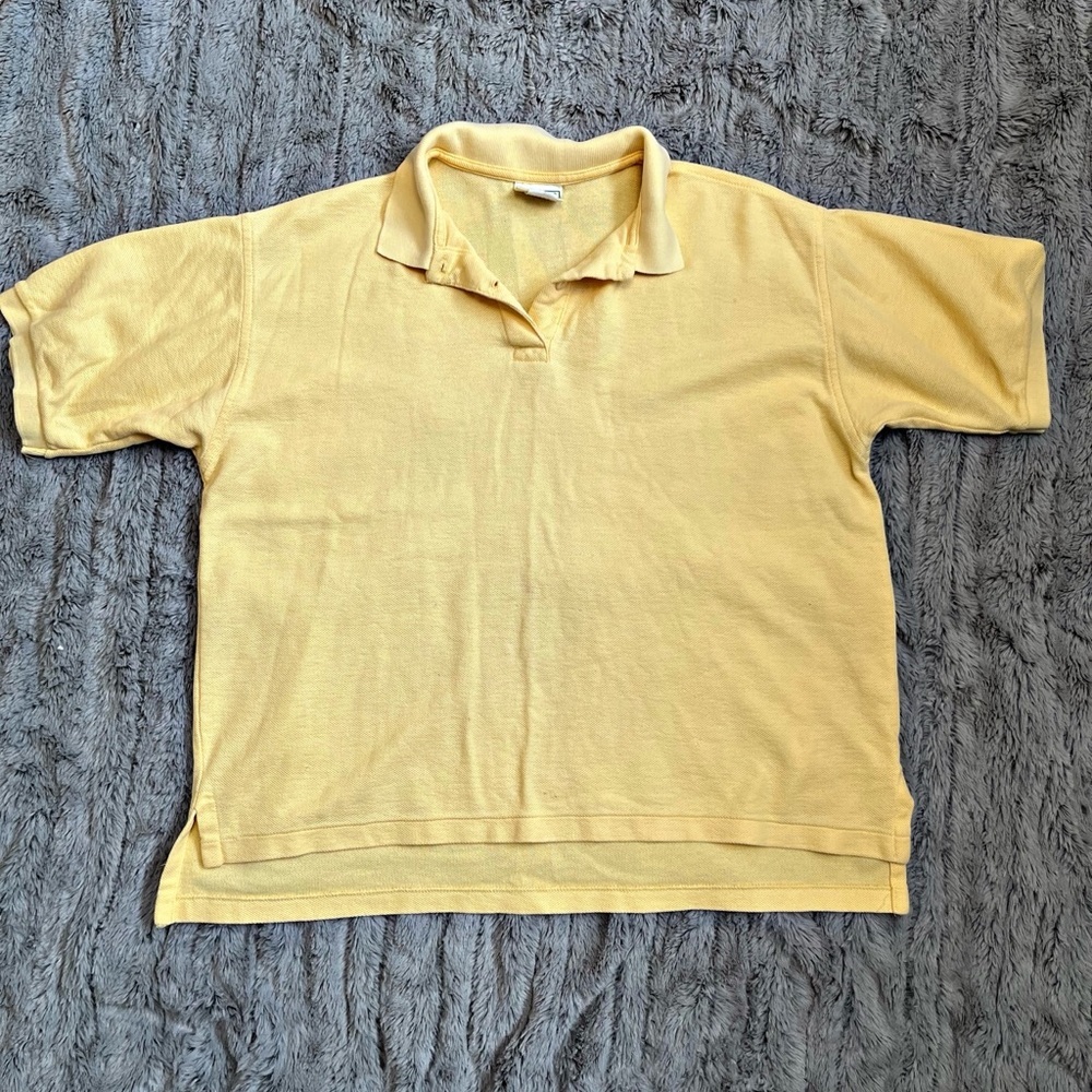 L.L. Bean Soft Yellow Polo Shirt